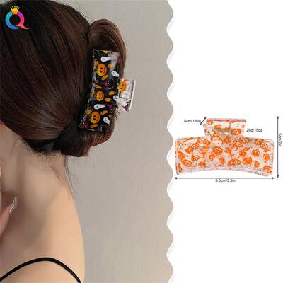 Halloween hairpin funny ghost pumpkin mask grabber