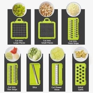 Multifunctional vegetable chopper 14/16 in one chopper handl