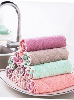 Kitchen Towels Dishcloths Coral Fleece Dish Towel Dish Rags