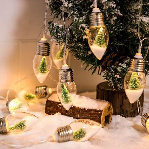 LED Christmas Snowball Clear Bulb String Lights Tree Gifts