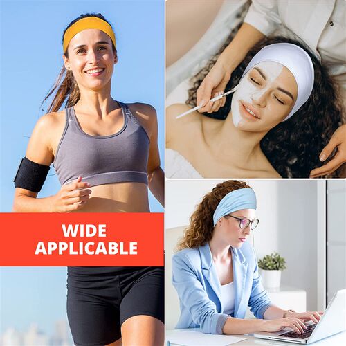 Solid Color Elastic Headband Wide Hair Band Makeup Hair Hoop