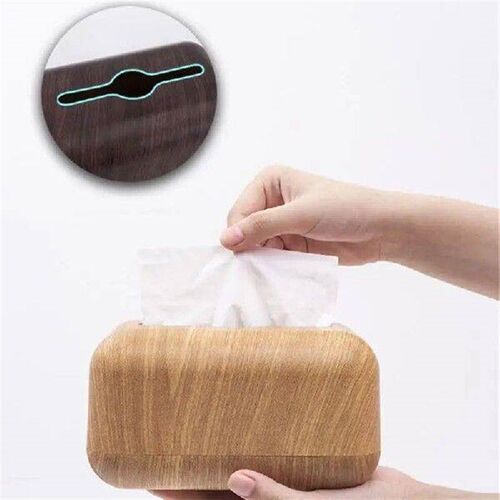 Japanese Tissue Box Napkin Storage Holder Wooden Cover ABS