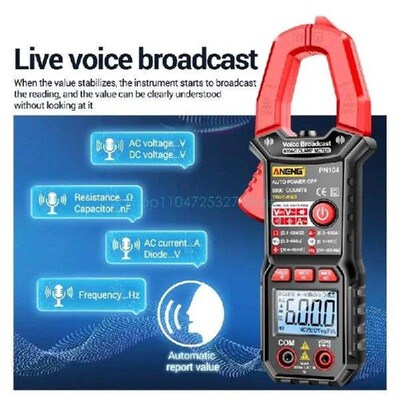 Digital Clamp Meter 6000 Counts Auto-Ranging Multimeter