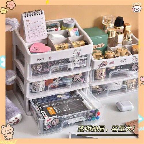 Multi-storey Drawer Desktop Organizer Desk Storage Box Free