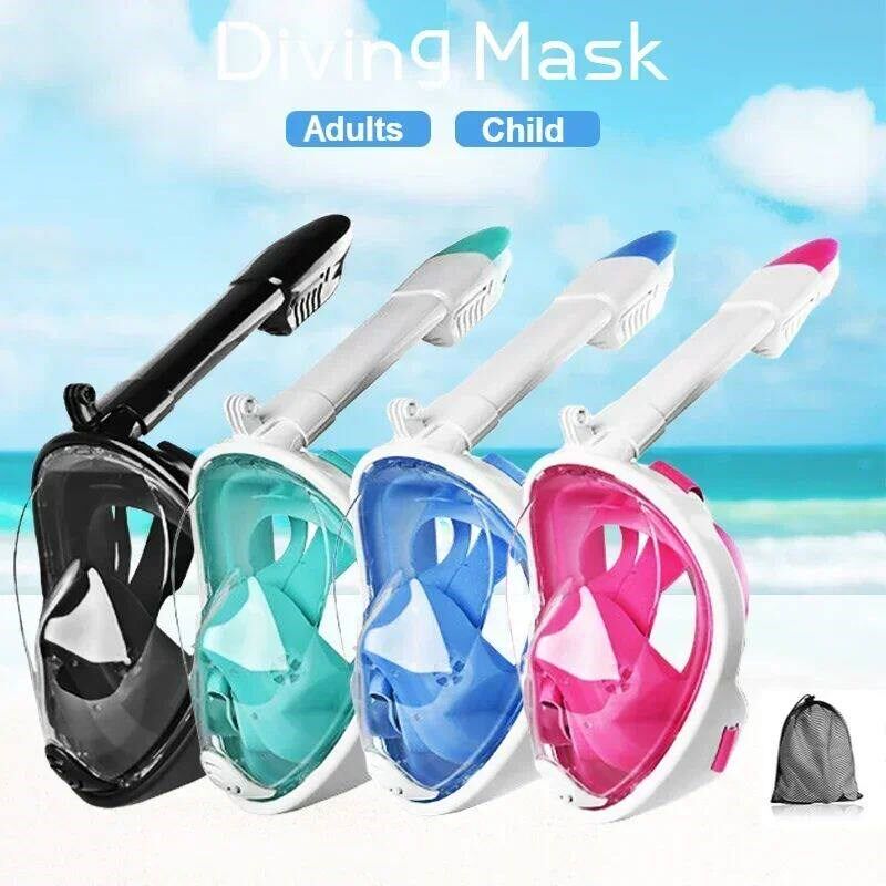 Underwater Snorkeling Full Face Children Swimming Mask Set S图片