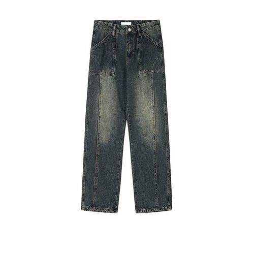 Qilin Clothing Retro Soli Color Casual All-match Trousers Me