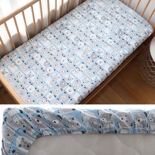 Baby Fitted Sheet For Newborns Cotton Soft Crib Bed Sheet Fo
