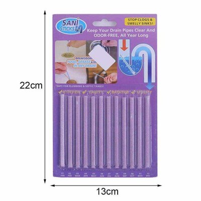 12pcs rod drain cleaner  toilet bathtub sewage
