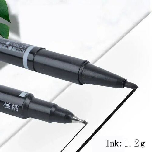 5/10 Pcs Twin Tip Permanent Marker Black/Blue/Red Oil Marker