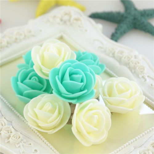 50PCS/Bag Mini PE Foam Rose Flower Head Artificial Rose Flow