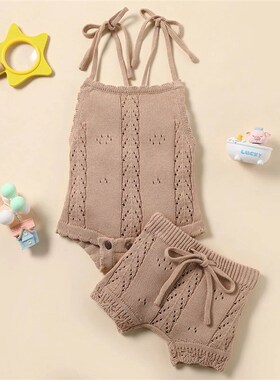 Beach Summer Clothes for Newborn Baby Girls Frilled Eyelet K