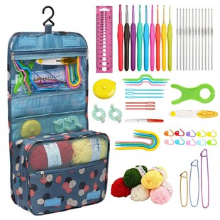 Crochet Hooks Kit with Case Beginner Crochet Kit Colorful Cr