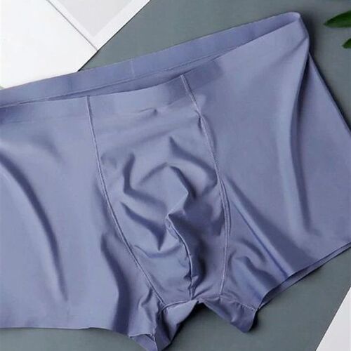 4 Pcs/Lot Mens Ice Silk Sexy Seamless Ultra-thin Boxer Brie