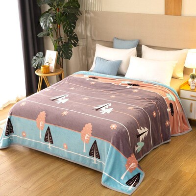 Flannel Blanket AirConditioning Cover Kids Blanket Thickened