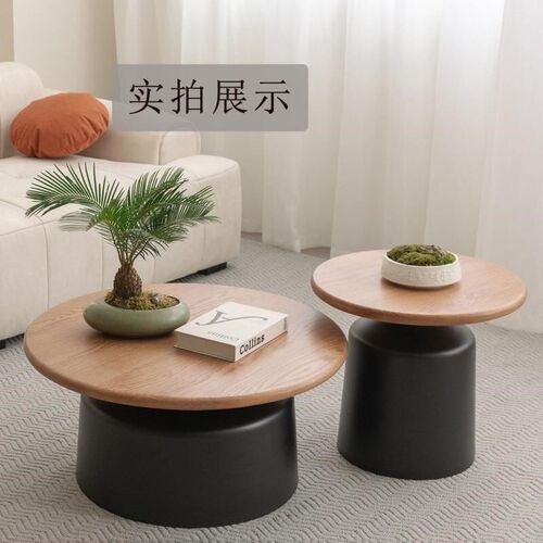 Creamy style apartment coffee table living room small apartm