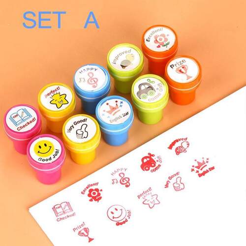 1 set  Self Inking Comment Stamp for Teachers Kids Decorativ