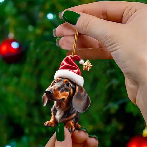 Cartoon Cute Dog Ornament Christmas Tree Decoration Car Home