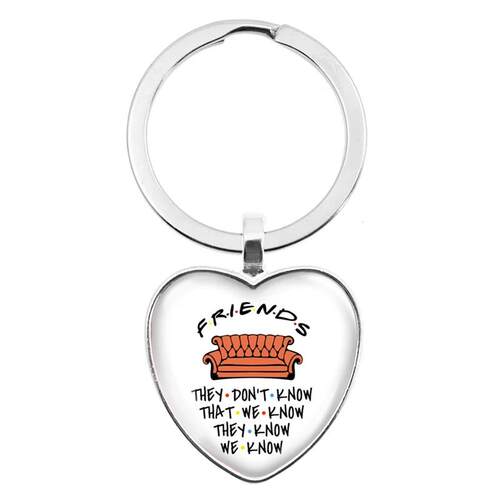 TV Show Friends Peach Heart Keychain Ill Be There For You P