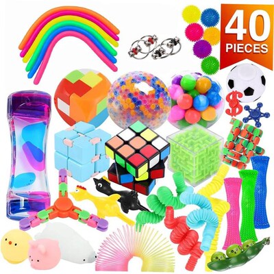 Random 5-40pcs Mystery Gifts Fidget Toys Pack Surprise Box 2