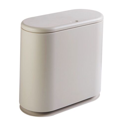 Oval push-type elastic lid trash can toilet trash can crevic