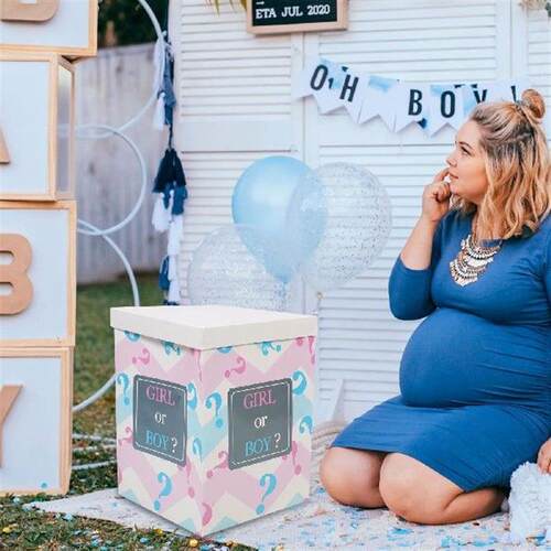 Balloon Paper Box Baby Shower Gender Reveal Balloon Box for