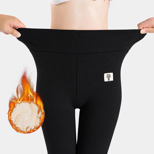 ASHEYWR Winter Women Leggings Velvet Warm Pants Hight Waist