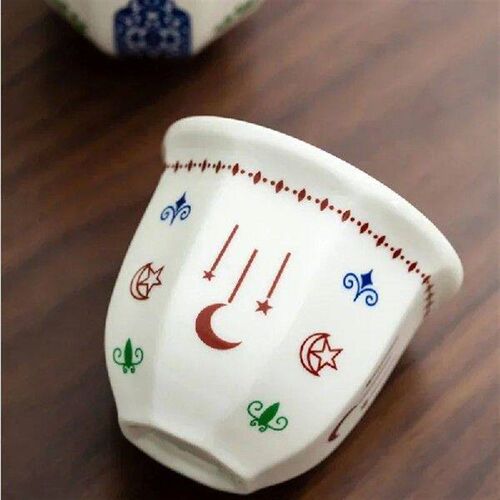 170/250ML Ceramic Cups Creative Espresso Cups Art Flower