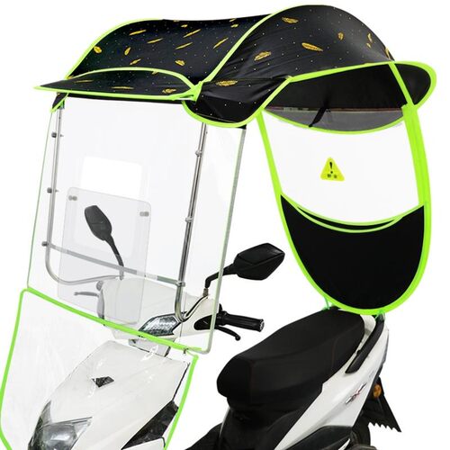 Electric bike awning thickened transparent sunshade umbrella