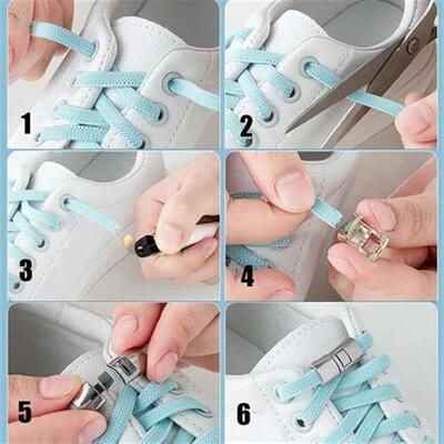 Kids Adult Elastic Cross Buckle Elastic Shoe Laces 1pair No