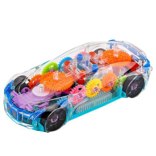 Transparent Light Music Mechanical Gear Toy Car