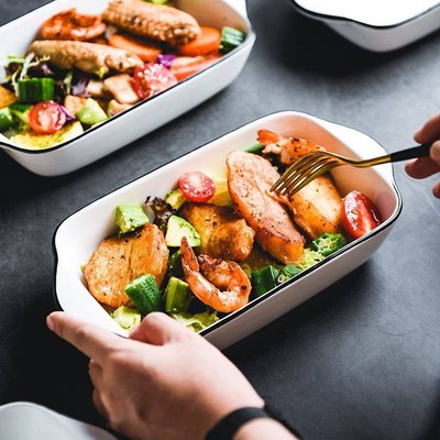 Baking tray ceramic cheese casserole oven western food dish