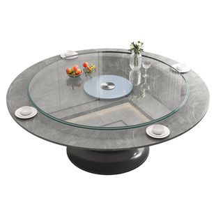 餐桌转盘防爆钢化玻璃圆桌转盘家用旋转玻璃桌面饭店桌子转盘底座