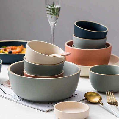Dish set household Nordic style ceramic tableware high value
