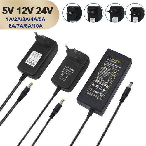 EU/US/UK/AU Plug DC Power Adapter 5V 12V 24V 1A 2A 3A 4A 5A