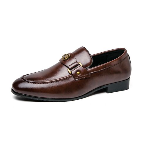 Italy Men Casual Shoes Autumn Leather Loafers Office Shoes F