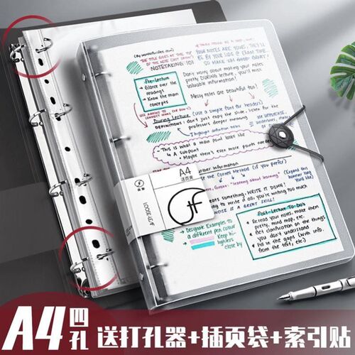 punched folder A4 paper 3 hole binder ring file活页文件夹