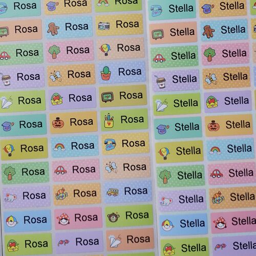 120Pcs Name Tag Customize ers Waterproof Personalized Cute L