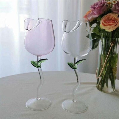 Rose Wine Glass Romantic Cocktail Red Wine Glass 150/400ml R