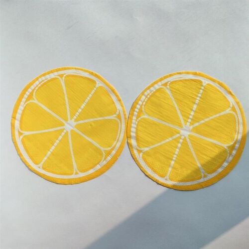 Lemon Strawberry Ice Cream Paper Napkins 柠檬草莓异形餐巾纸
