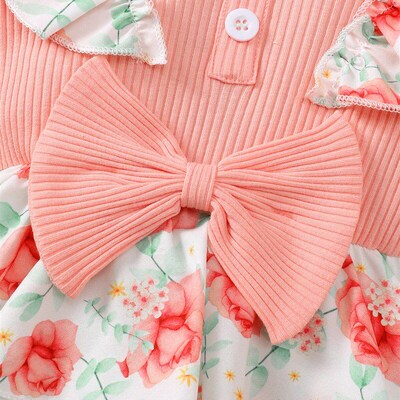 New Long Sleeve Ribbed Cotton Top Printed DressNew Long Slee