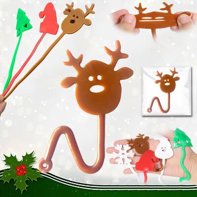 15Pcs Cute Christmas Snowflake Snowman Reindeer Wall Sretchy