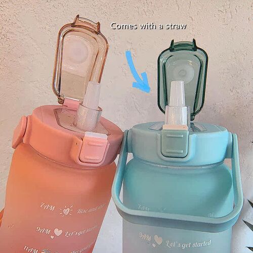 2L Portable Large-Capacity Water Bottle Time Marker Leak-Pro