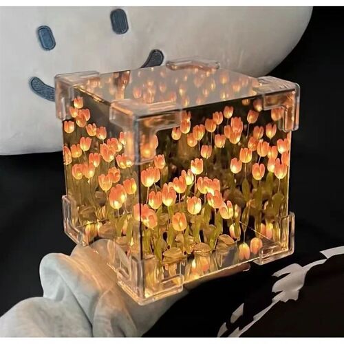 Creative Diy Tulip Flower Sea Cube Three-Dimensional Small N