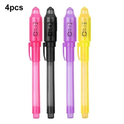2/4/8/14pcs UV Light Pen Invisible Magic Pencil Secret Fluor