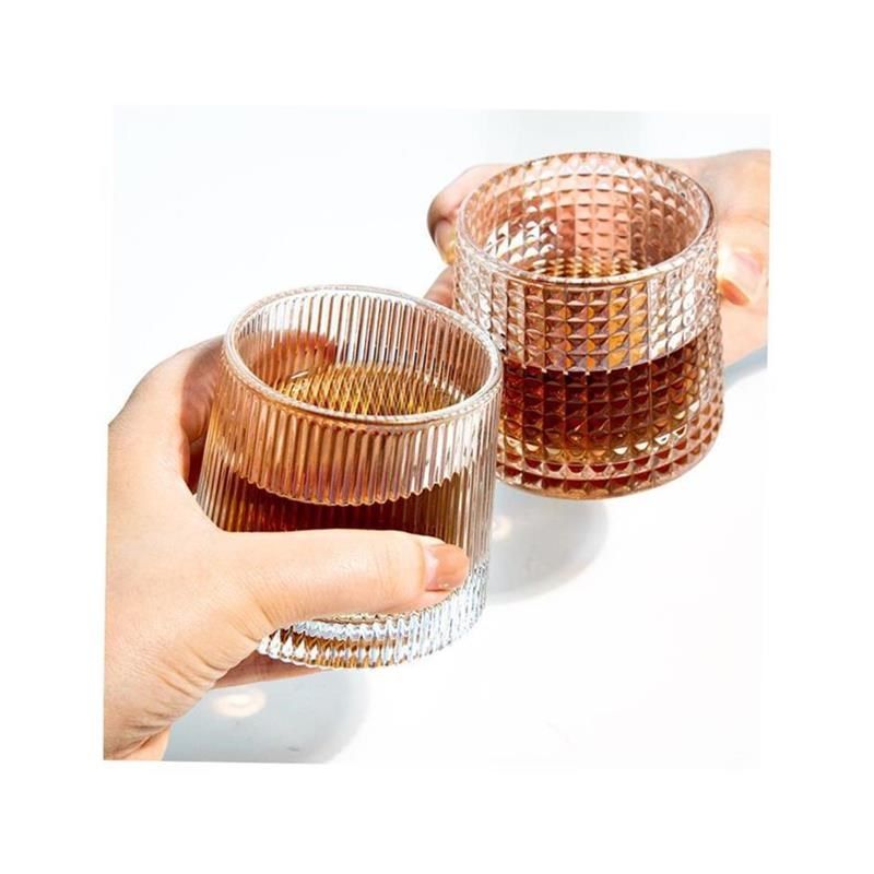 Whiskey Glass Rotate Top Belly Cigar Whiskey Cocktail Drink1图片
