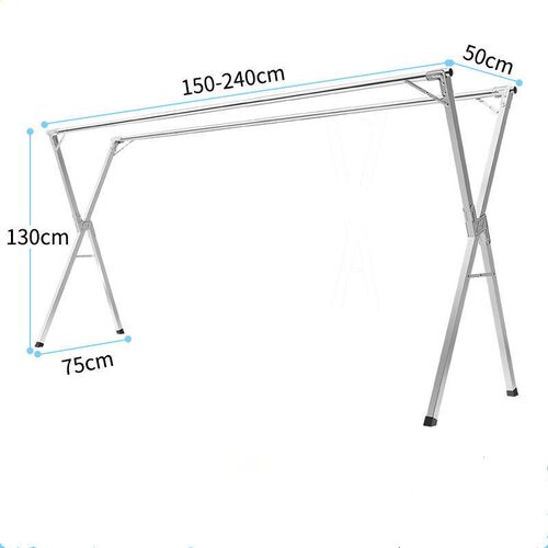 Stainless steel clothes hanger folding clothes drying rack