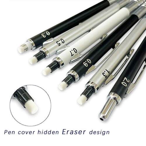 10/20pcs Automatic Pencils Portable Replacement Tail Erasers