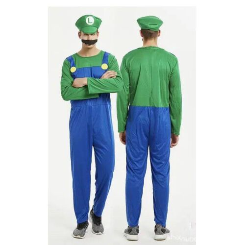 Disguise Men Luigi Deluxe Adult Costume Super Brothers Costu
