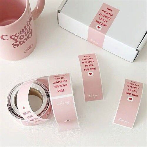 2024 100pcs/roll Sealing Label Rectangular