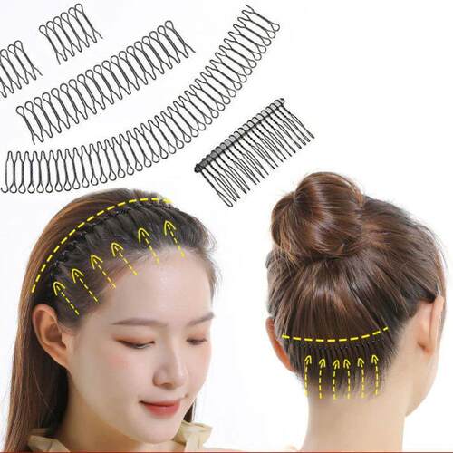 Women Invisible Broken Hair Hairpin Adult Tiara Tools Roll C